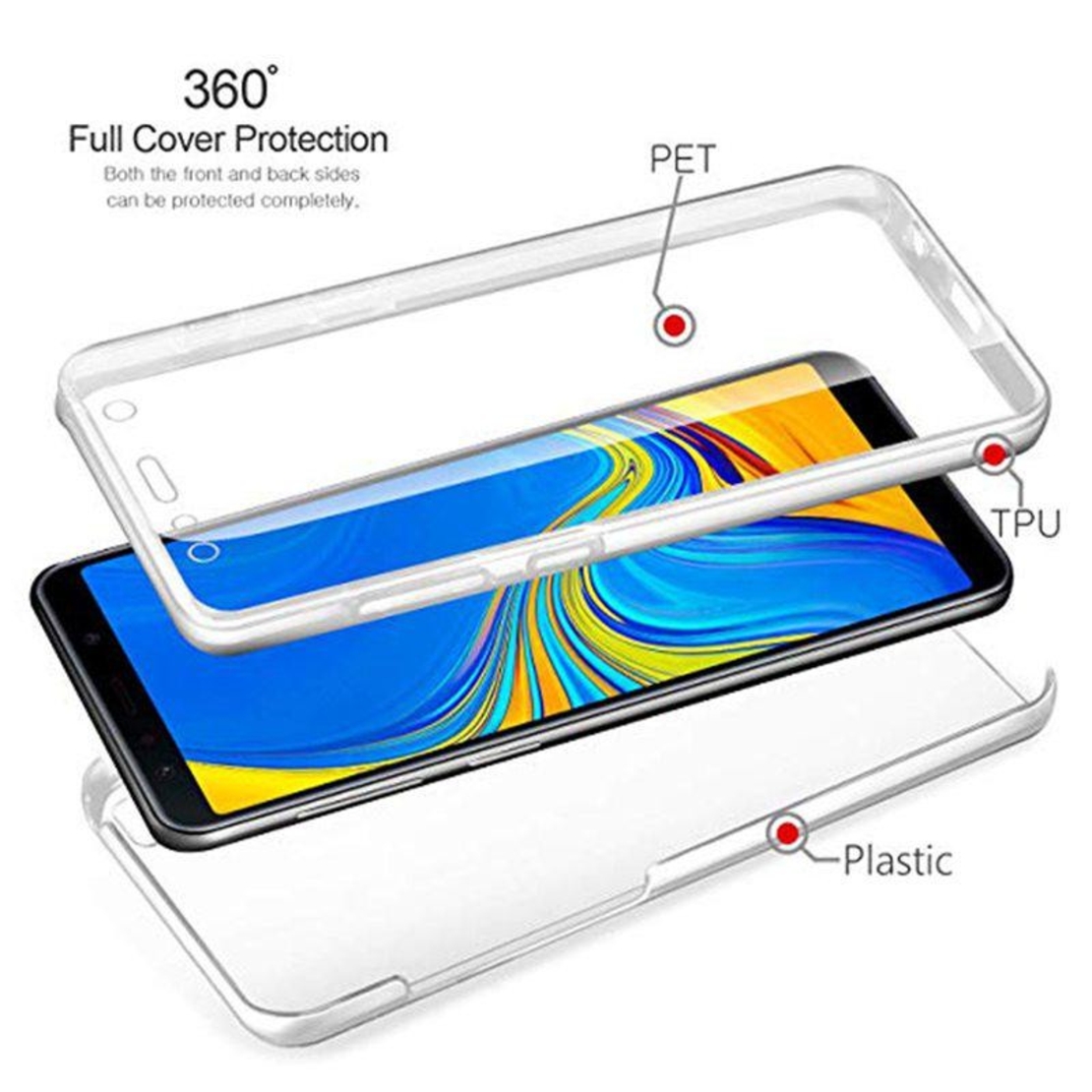 Husa de protectie Vafy 360 grade, PC+TPU+Folie policarbonat, pentru Samsung A53 5G , Transparent