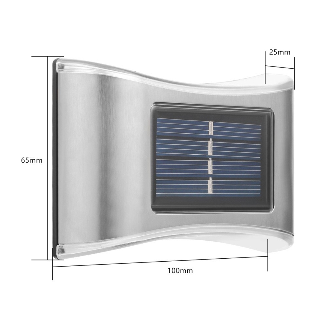 Aplica solara LED pentru Gradina, Flippy, Set 4 Bucati, ABS/Policarbonat, IP65, 6 LED-uri, pentru perete, trepte, borduri, terasa, 1.2V, 600 mah, 10 x 6.5 cm, 2 moduri de prindere, Lumina Alb Rece, Gri