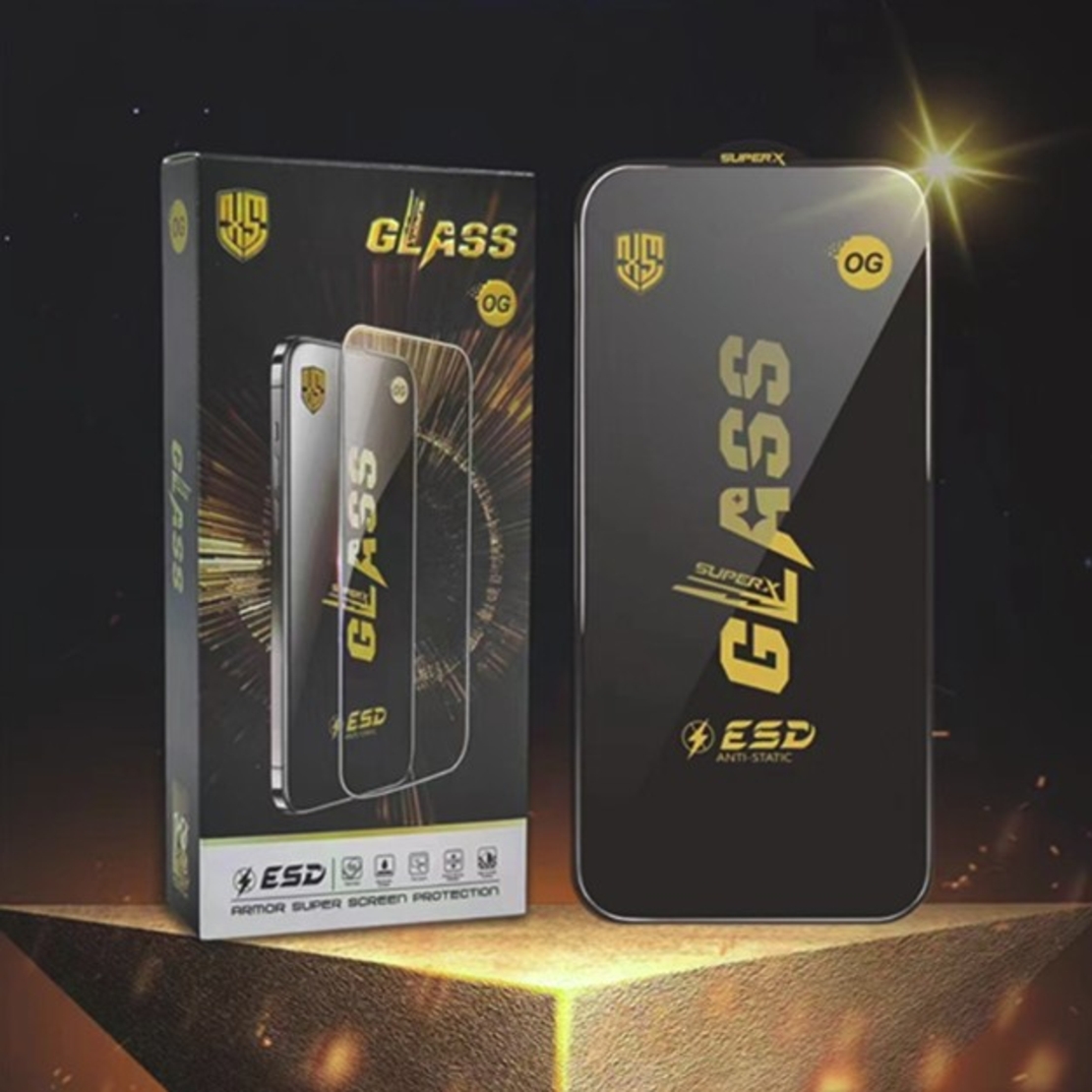 Folie Sticla Securizata pentru iPhone 16 Pro, Vafy, Folie compatibila cu Apple iPhone 16 Pro, Sticla ESD, Super HD Glass, Anti-static, Margini Negre, Transparent