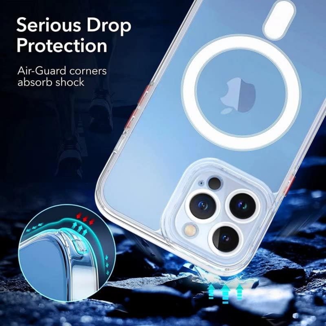 Husa de Protectie, Vafy, pentru Apple iPhone 16 Plus, MagSafe, TPU, Antisoc, Rezistenta la Impact, Protectie Camera, Transparent