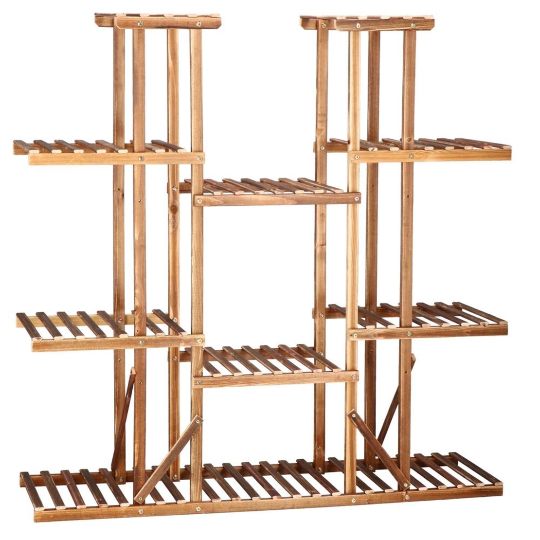 Stand de flori din lemn cu 15 etajere suport GA200, 119x120cm