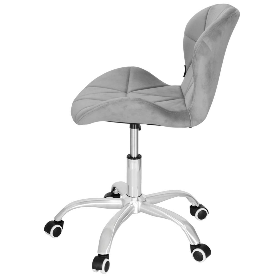Scaun de birou ergonomic, tapitat cu catifea, 120kg, gri