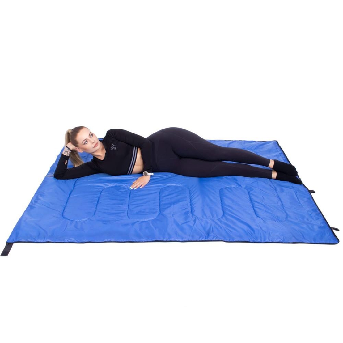 Sac de dormit, cu geanta de transport, 190x73cm, 10-25grade, culoare negru