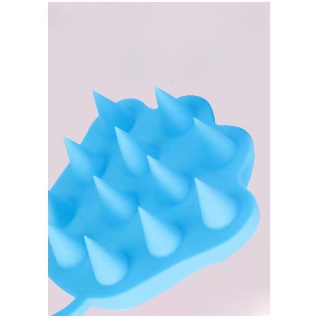 Perie pentru Masajul Scalpului, Perie pentru Sampon, Labuță de Pisică, Dimensiune 7x8 cm, Curatarea si Mentinerea Curata a Parului, Albastru