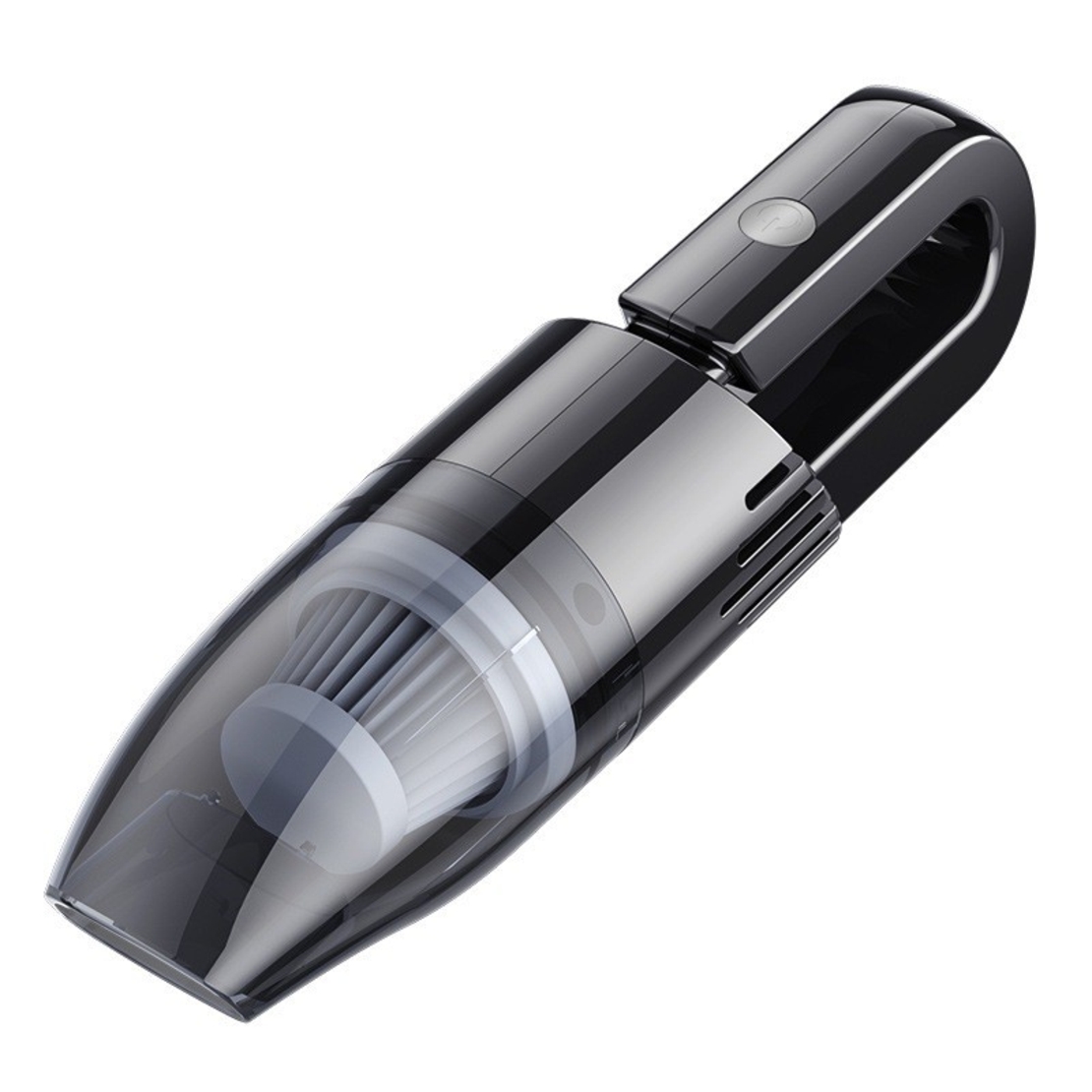 Aspirator Auto cu Incarcare Wireless, Flippy, Aspirator Vacuum pentru Masina Casa, cu dubla utilizare, Putere 120W, 30 x 7.5 x 7.5 cm, Negru