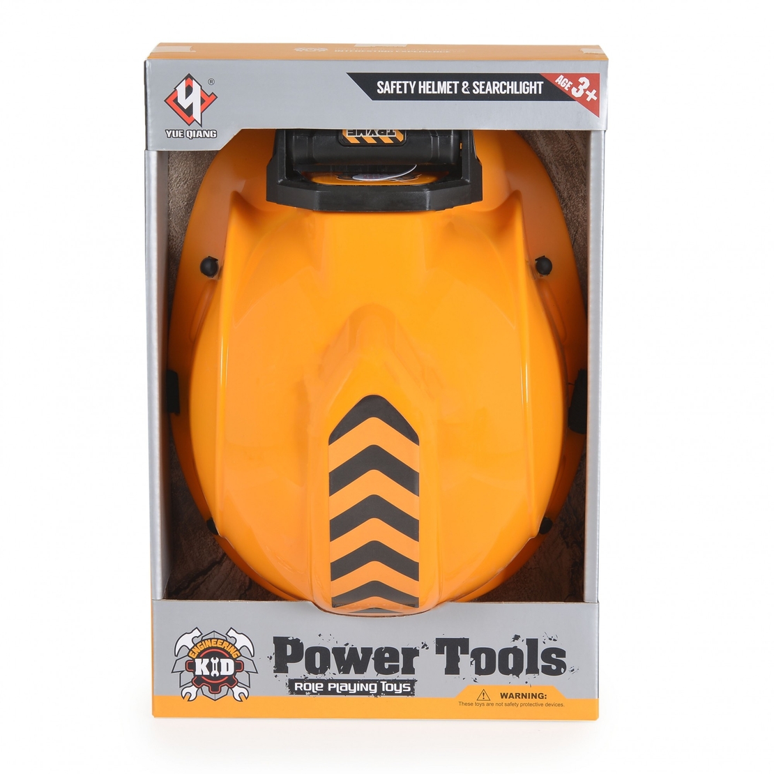 Casca Protectie cu Lanterna de Jucarie pentru Copii, Flippy, Material Plastic, Interactiv, Distractiv, 29.5x19.5x6.5 cm, Portocaliu