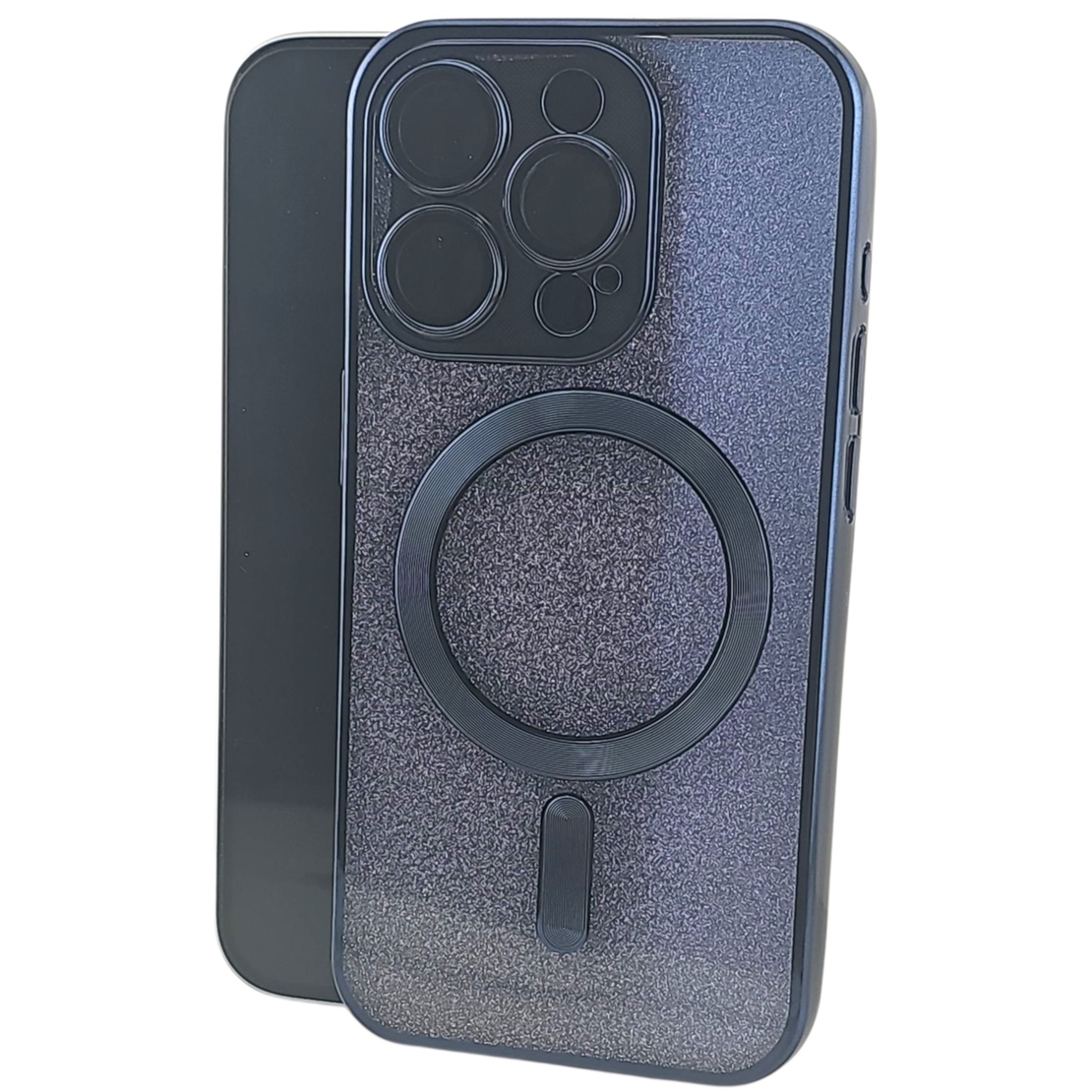 Husa de Protectie 2 in 1, Vafy, pentru Apple iPhone 14 Pro, Compatibila MagSafe, Magnetica, cu Protectie Lentila, din TPU, Albastru Marin