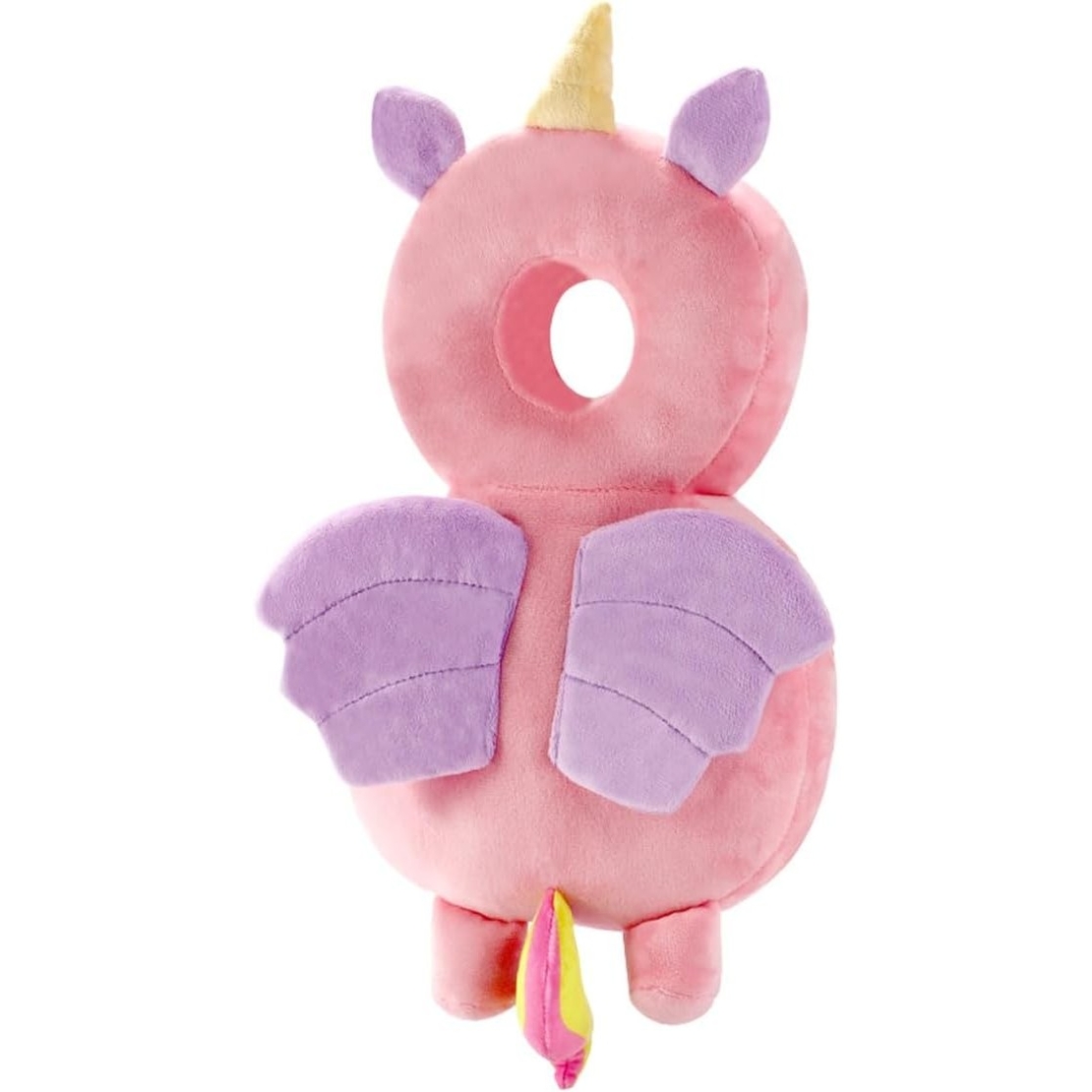Perna tip Rucsac pentru Protectia Capului, Vafy, Tetiera tip Unicorn, pentru Bebelusi, 33x6x19 cm, 180 g, Roz