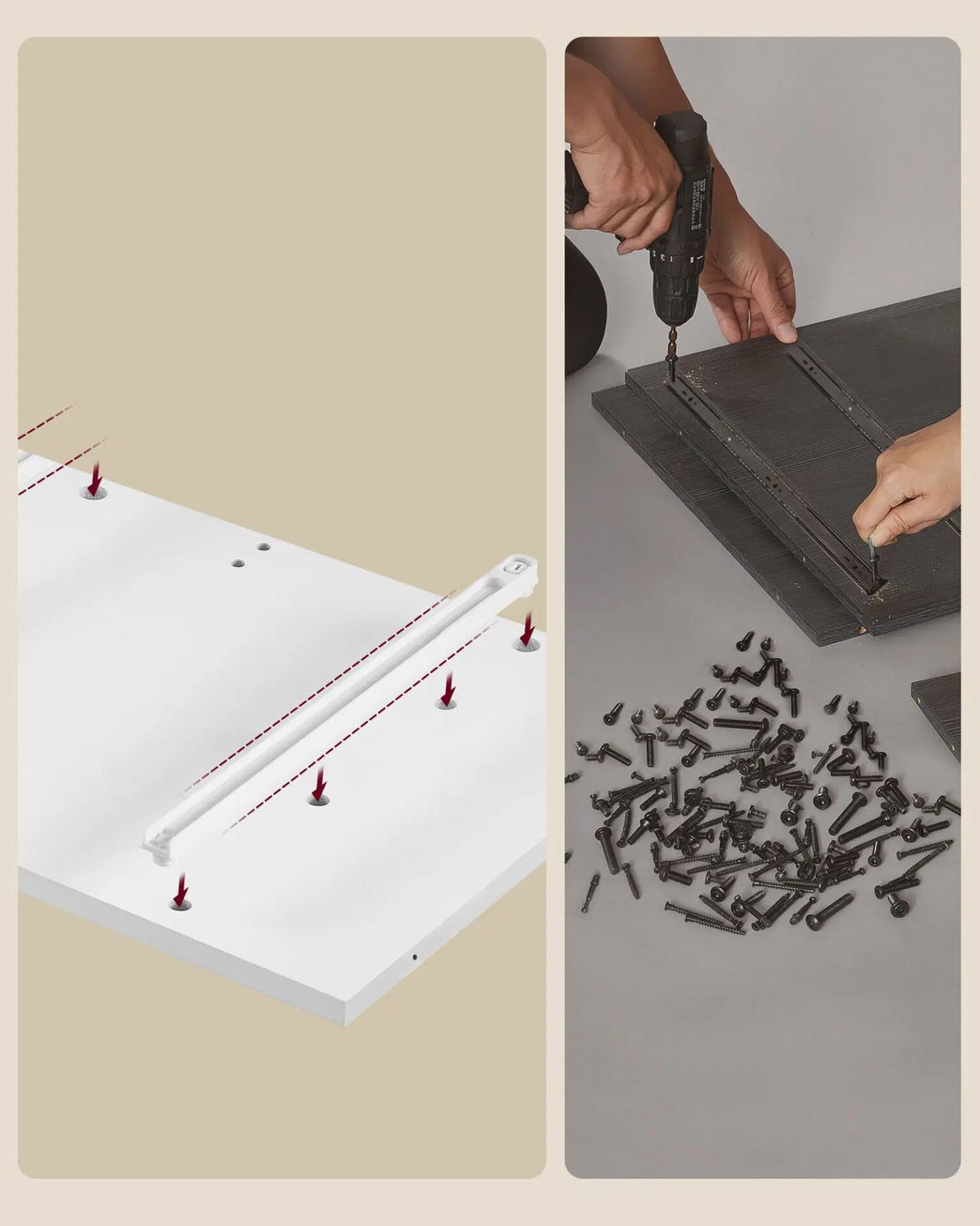 VASAGLE Dulap de baie cu sertare si usa, priza integrata cu USB, rafturi reglabile, MDF, 30x60x100 cm, alb