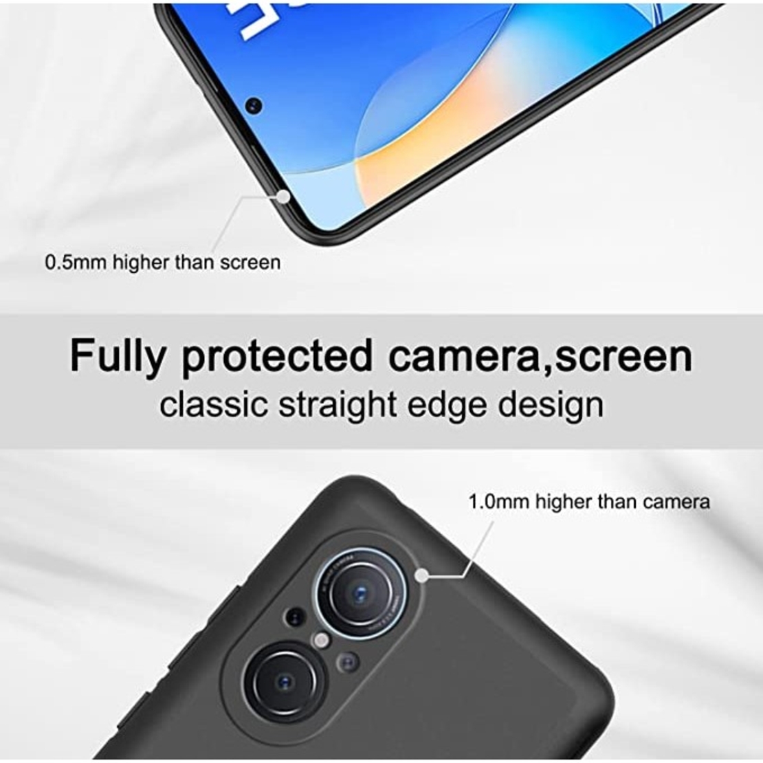 Husa Matte TPU pentru Huawei NOVA 9 SE, Vafy, Silicon Slim, Protectie Antisoc, Negru