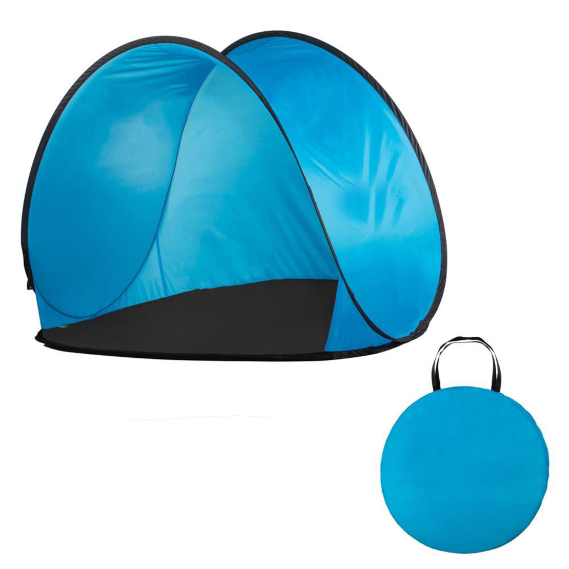 Cort plaja si picnic semi-deschis Sersimo, protectie UV, 150x120x110cm, albastru