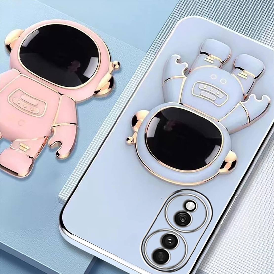 Husa Telefon 2in1, Vafy, Compatibila Huawei Mate 60 Pro, Carcasa TPU cu Suport Inclus Tip Astronaut, Protectie Camere, Albastru