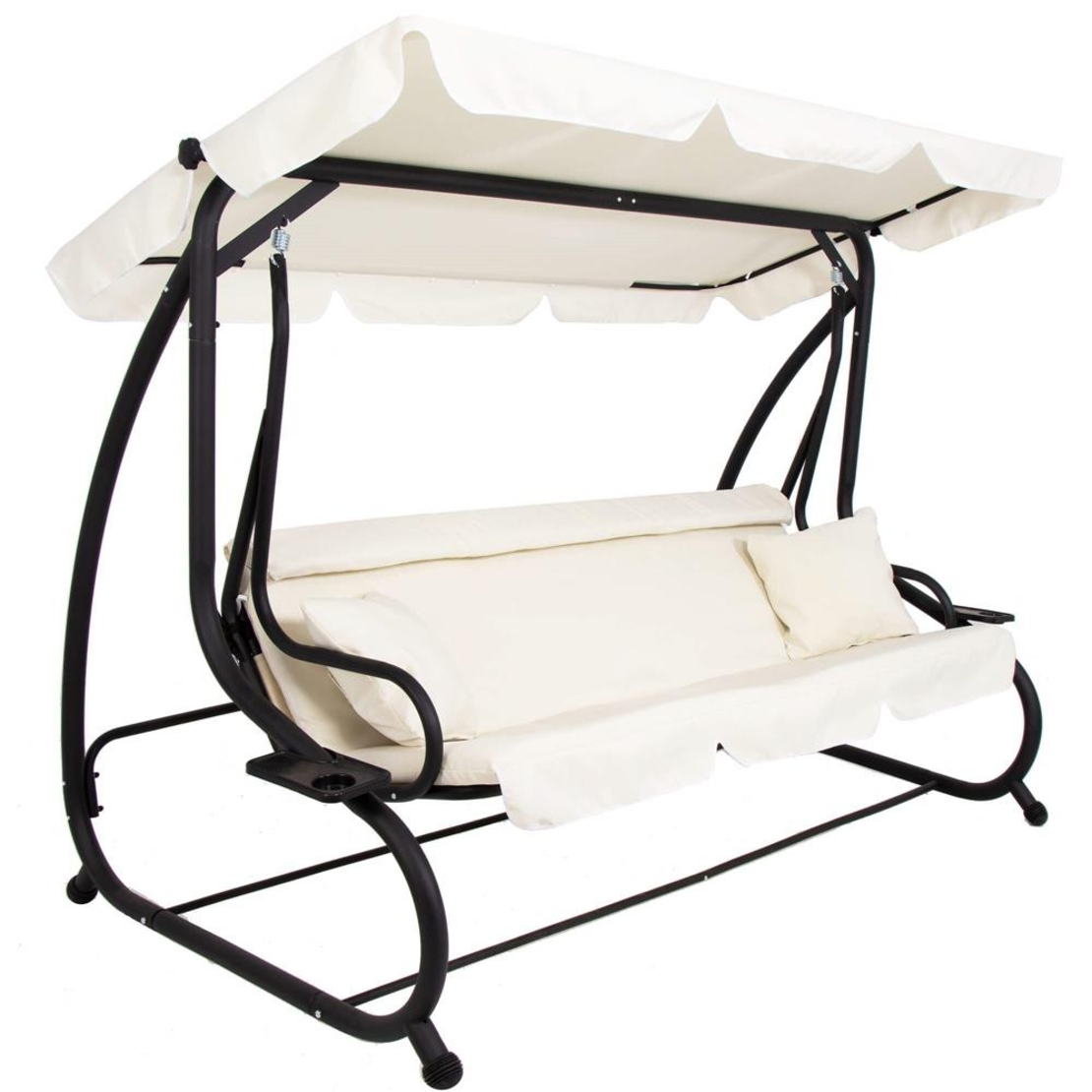 Balansoar leagan pat 4 persoane Sersimo Tenerife, cu plasa anti-insecte, sarcina 320kg