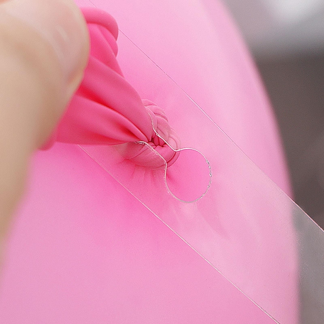 Banda Transparenta pentru Prinderea Baloanelor, Flippy, din PVC, 5 m, Gauri Duble, Transparent