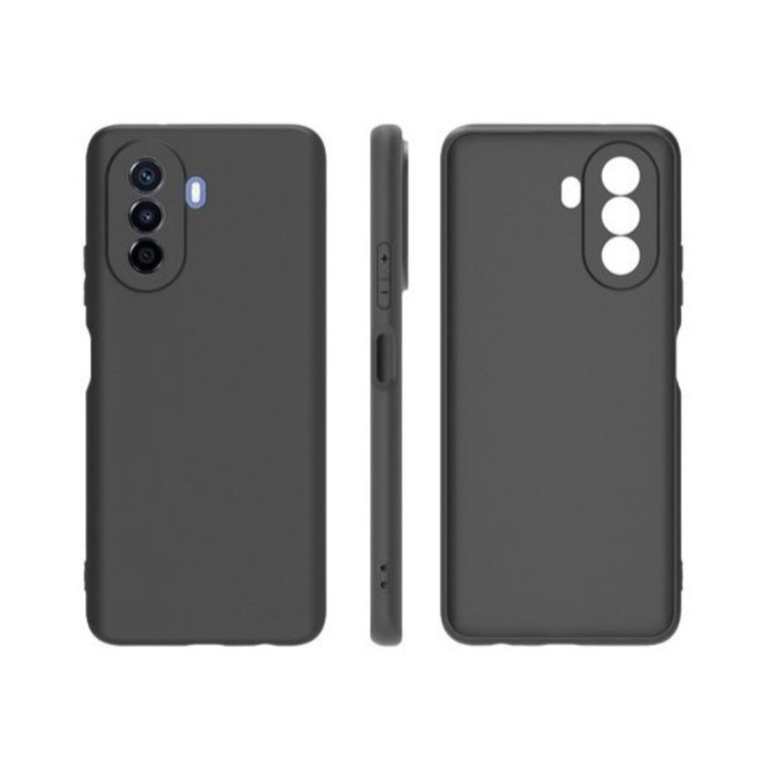 Husa pentru Huawei Huawei Y90, Vafy, Liquid Silicone, cu Microfibra pe interior, Protectie Antisoc, Negru
