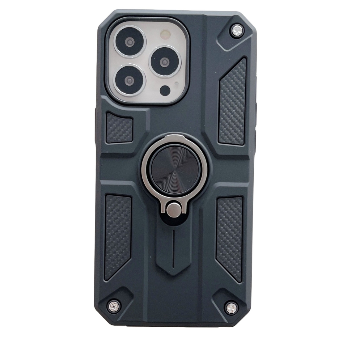 Husa protectie Vafy compatibila cu Apple iPhone 13 Pro Defender Model 5 cu suport prindere inel,Negru