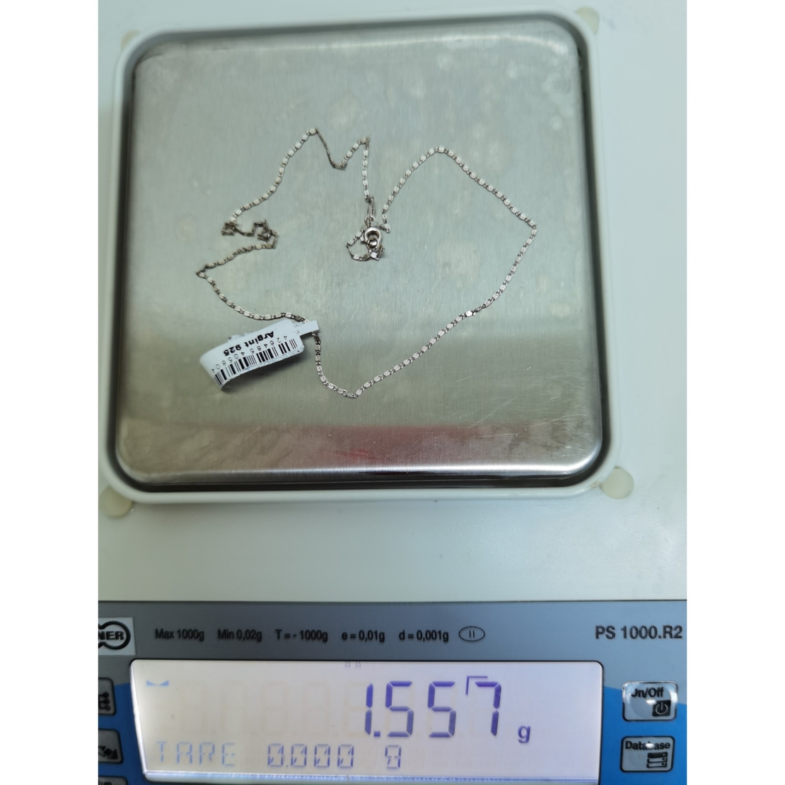 Lantisor din Argint 925, model plat rotund (ccc), 1.55 g, 39 cm