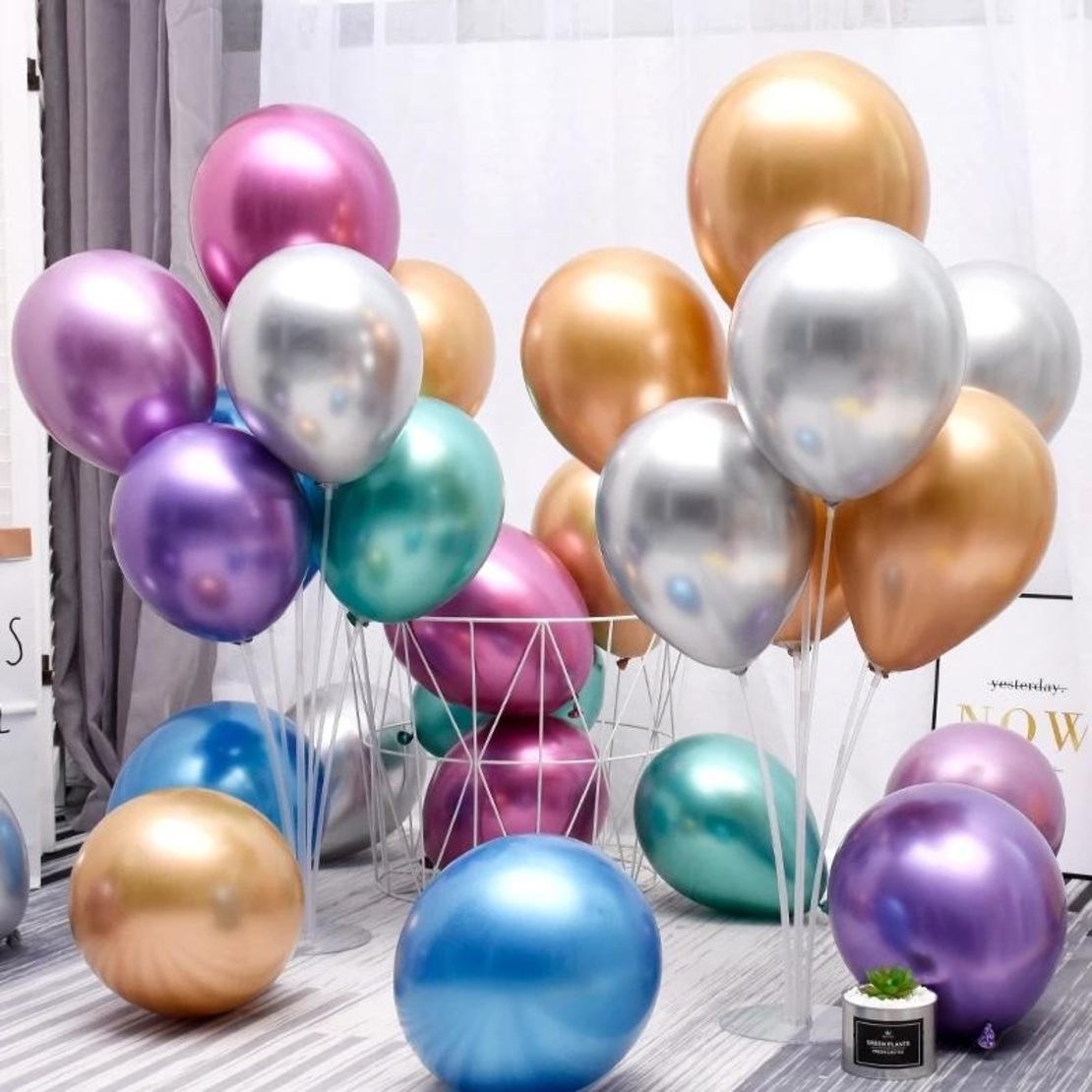 Suport pentru Baloane, Flippy, cu Trei Straturi, pentru 7 Baloane, 70 cm, Transparent