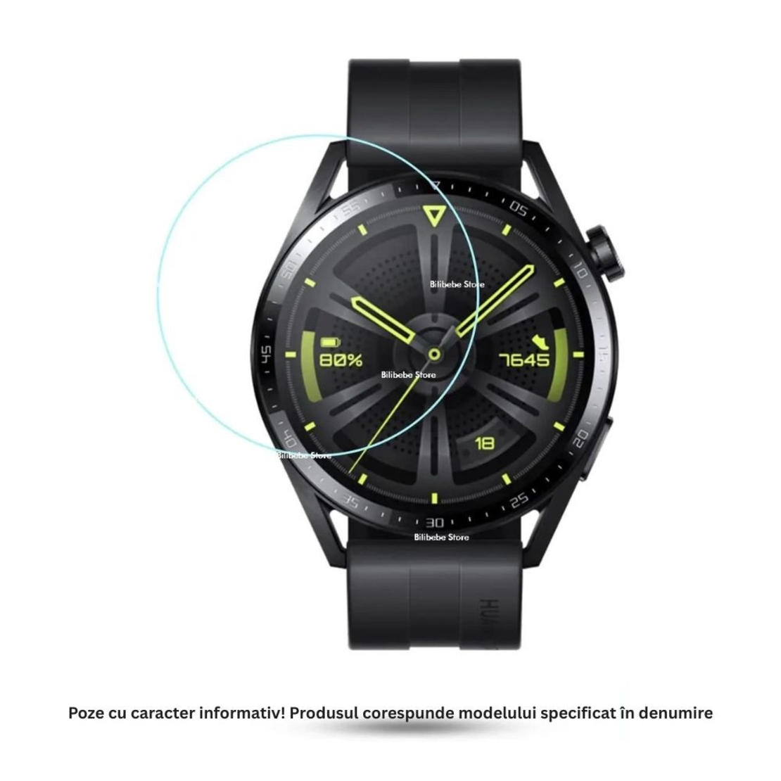 Folie de protectie, Vafy, Pentru Huawei Watch GT4 41MM, Sticla Securizata 2.5 D , Transparent