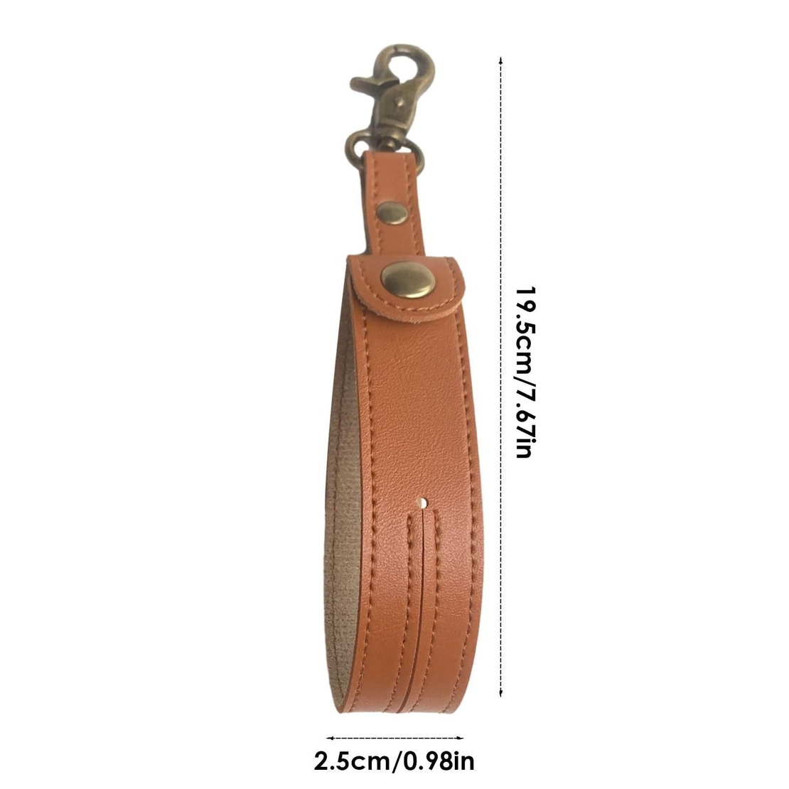 Husa pentru Kendama, Flippy, Husa de Depozitare pentru Kendama, din Piele Ecologica, Catarama cu Agatare pentru Transportare, Model Breloc Simplu, 19.5 x 2.5 cm, Maro