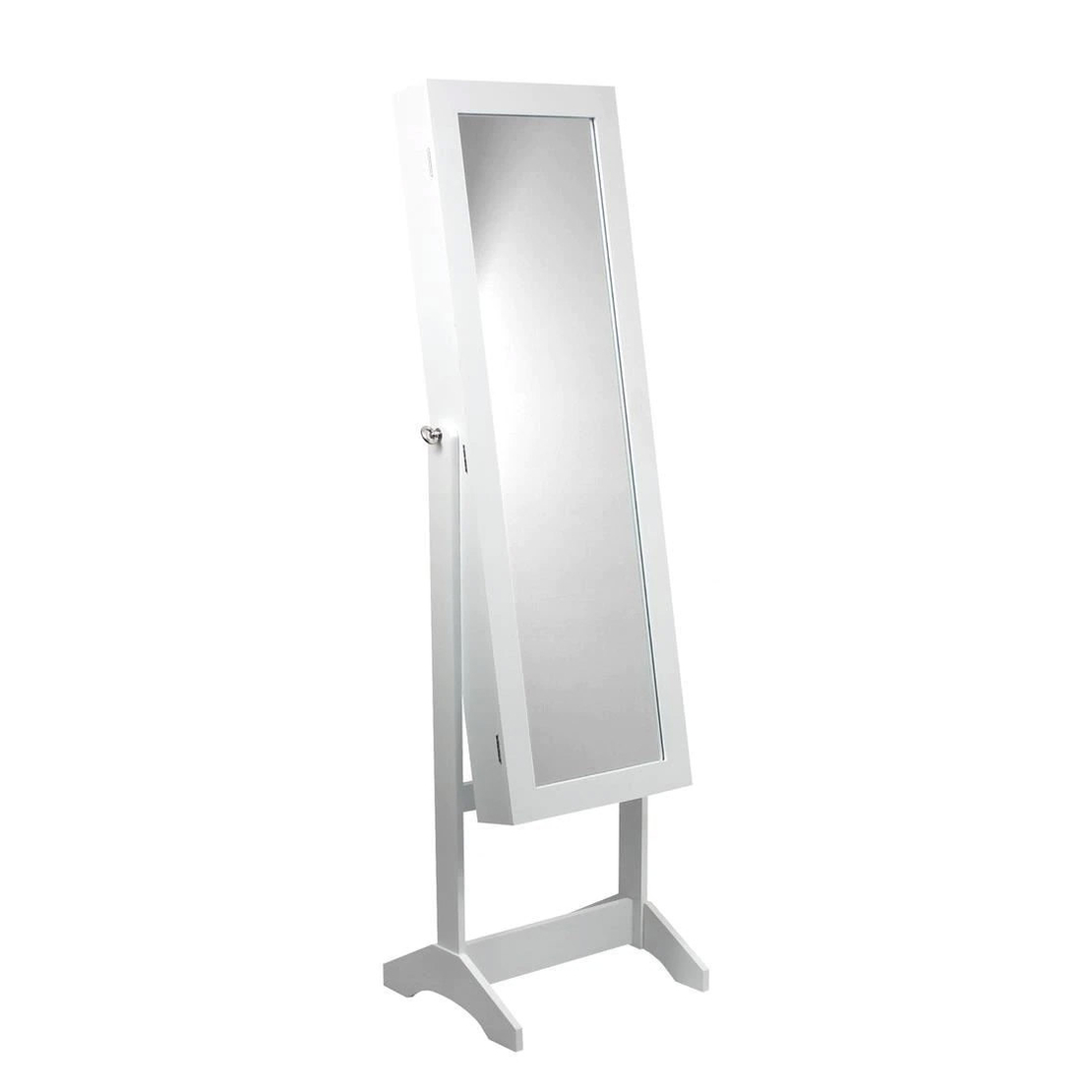 Dulap de toaleta cu oglinda si spatiu de depozitare bijuterii, 35x139cm, alb