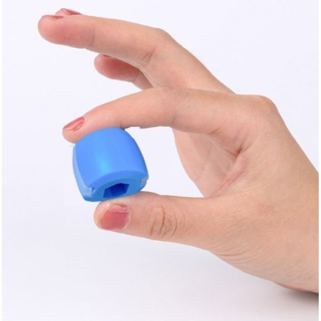 Dispozitiv de Tonifiere Faciala, Flippy, din Silicon, Corectare Mandibula/Maxilar, Albastru