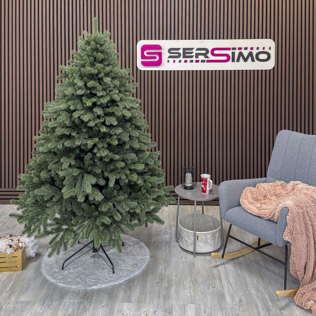 Brad artificial Christmas Deluxe by Sersimo, Versailles Select, integral 3D, 210 cm