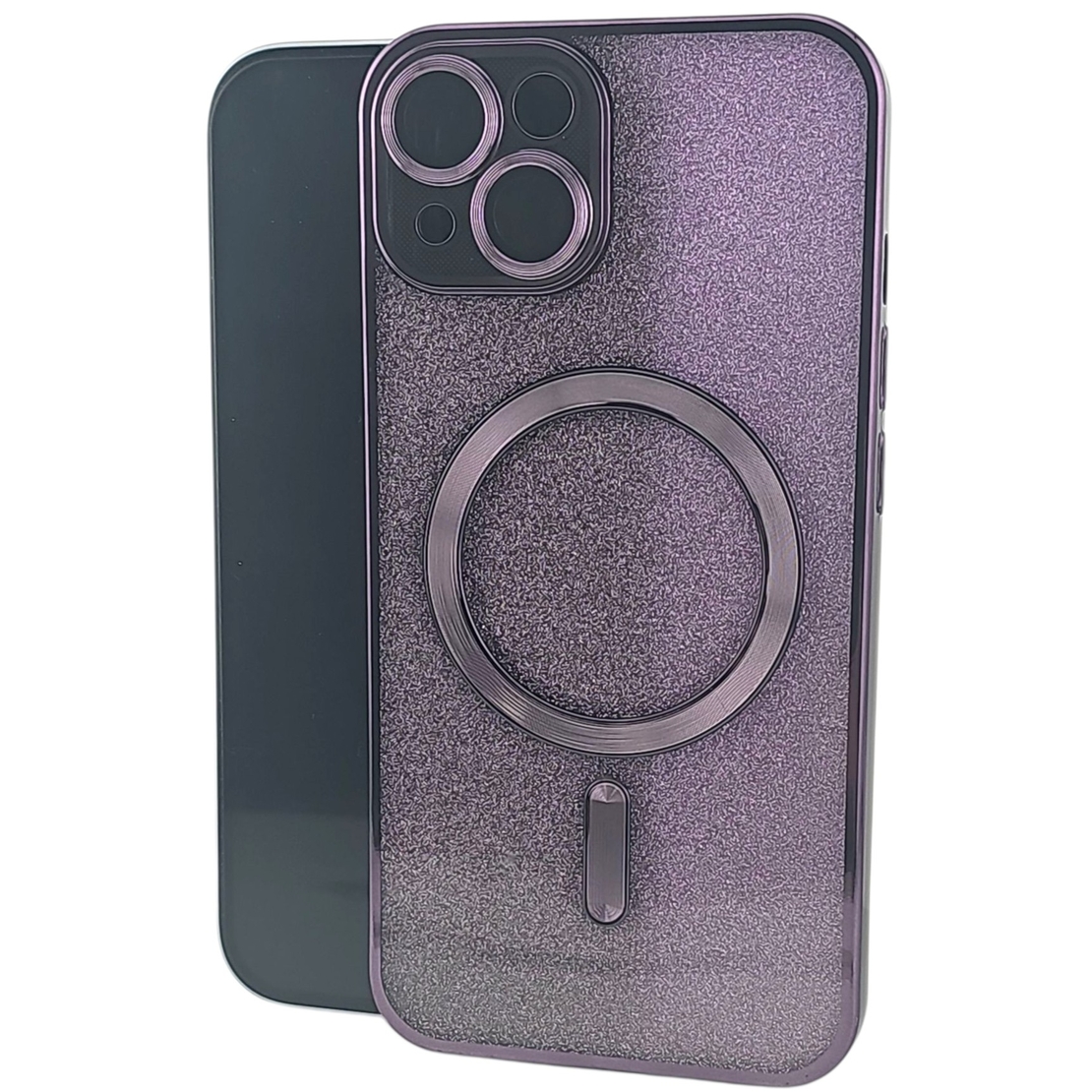 Husa de Protectie 2 in 1, Vafy, pentru Apple iPhone 14, Compatibila MagSafe, Magnetica, cu Protectie Lentila, din TPU, Mov