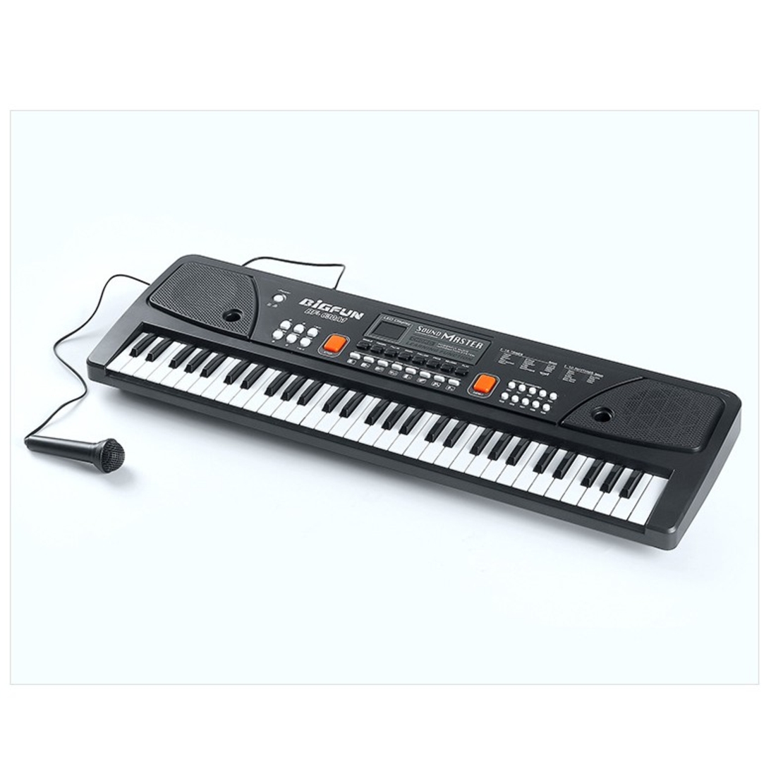 Orga Electronica cu Microfon, Flippy, 37 Chei, din Plastic, Efecte Muzicale, Inregistrare Sunet, 43 x 16 x 5.4 cm, Negru