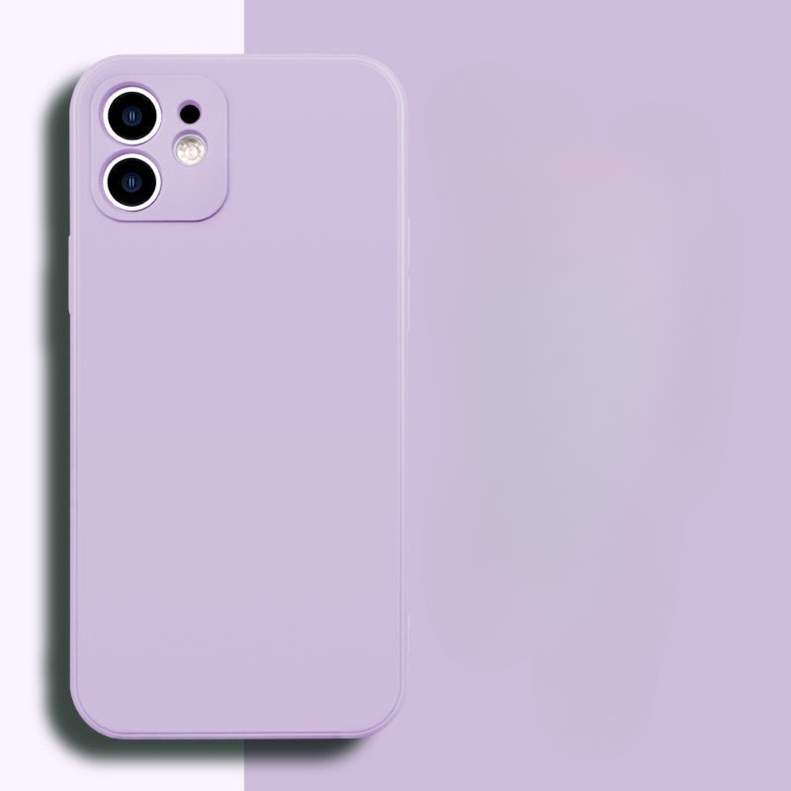 Husa pentru Apple iPhone 14 Plus Vafy, Liquid Silicone, cu Microfibra pe interior, Protectie Antisoc, Grass purple, Mov