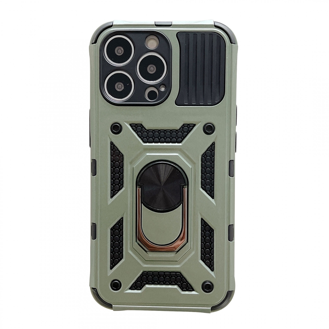 Husa de protectie Vafy compatibila cu Apple iPhone 13 Pro Max Defender Model 4 cu suport,Verde