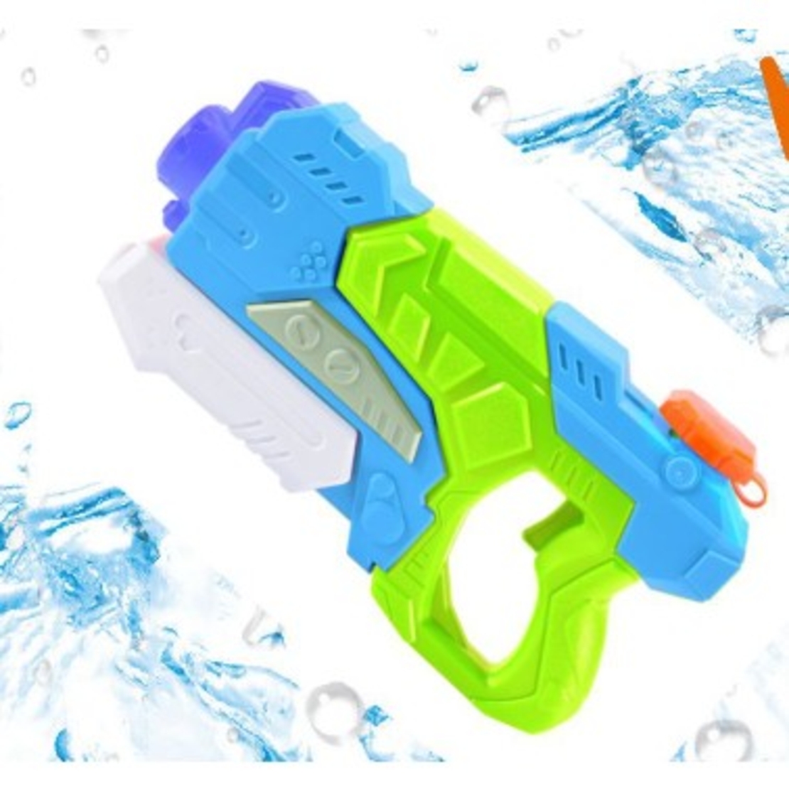 Pistol cu Apa pentru Copii, Rezervor, Pentru Piscina/Plaja, Flippy, 6ani+, Verde/Albastru, 550ML