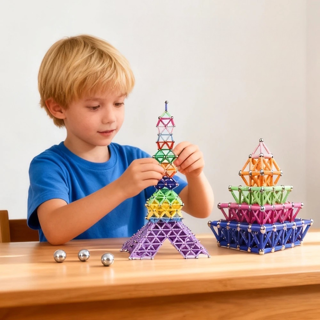 Set 178 Piese Betisoare Magnetice, Flippy, din Plastic/Magnet, +3 Ani, Multicolor