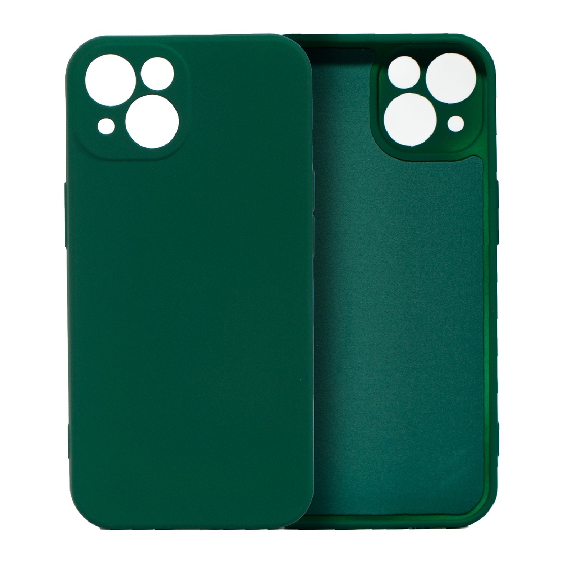Husa pentru Samsung Galaxy A13 4G, Vafy, Liquid Silicone, cu Microfibra pe interior, Protectie Antisoc, Verde inchis