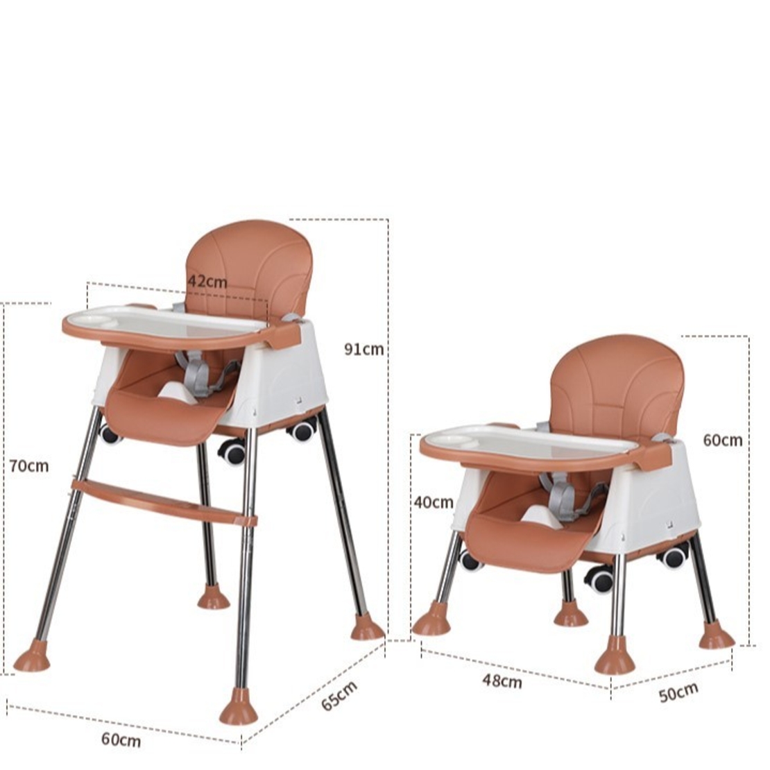 Scaun de Masa Pliabil 3in1, Flippy, Reglabil, Multifunctional, 3 Pozitii, Masuta si Husa Detasabile, Roti, Centura de Siguranta, Ajustare Inaltime