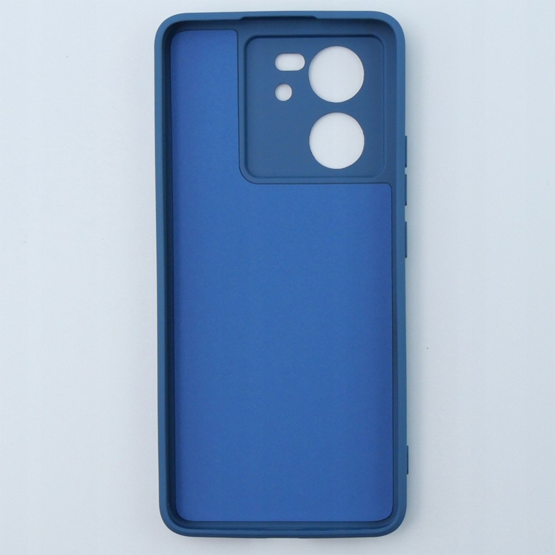 Husa de Protectie, Vafy, pentru Xiaomi Redmi 13T, Liquid Silicone, cu Microfibra pe Interior, Protectie Antisoc, Compatibil Incarcare Wireless, Albastru