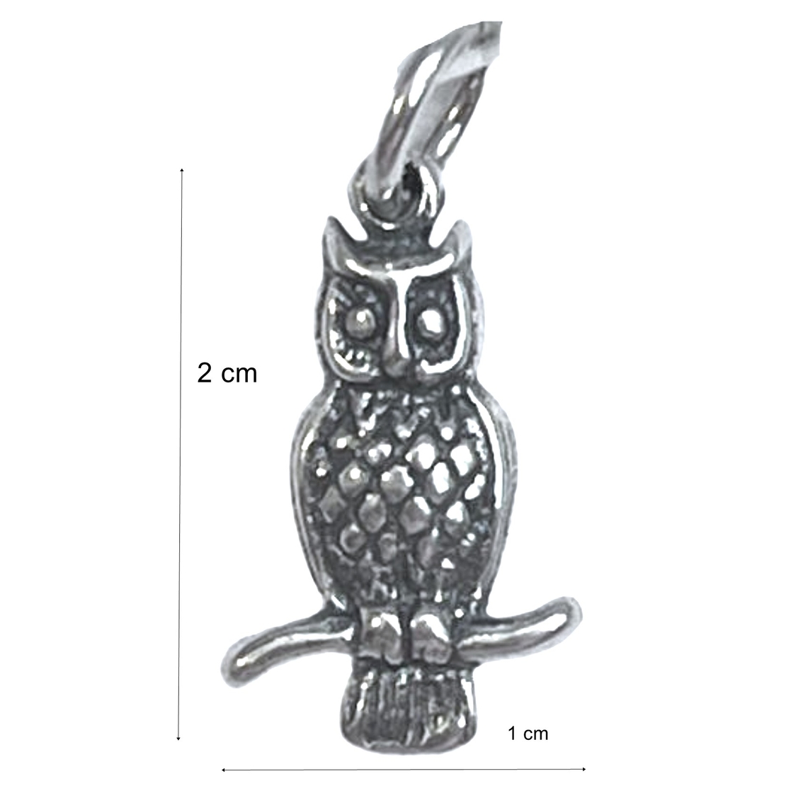 Pandantiv, Jolie Silver, Argint 925, Model Bufnita Pe Creanga, 1.6 g, 2 x 1 cm