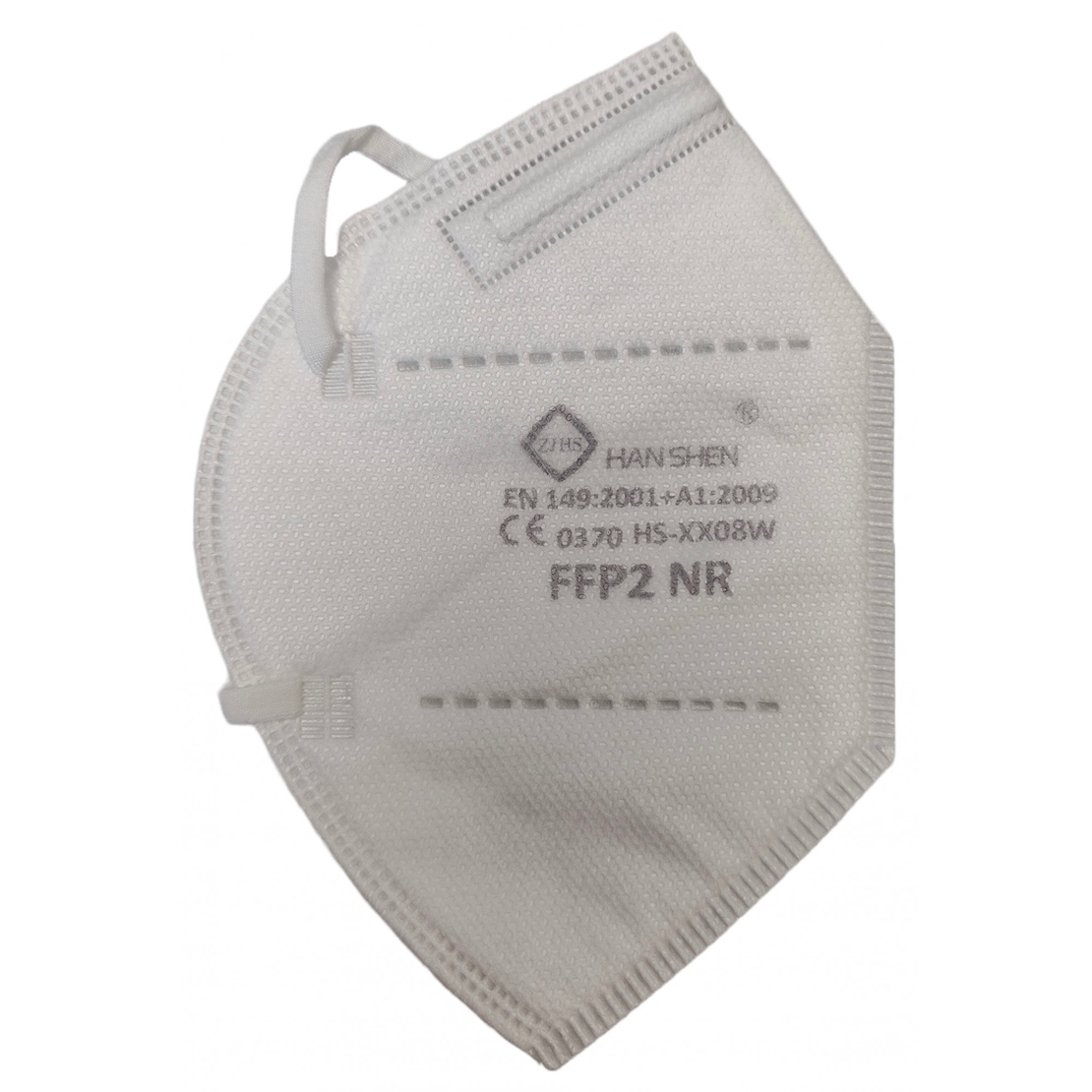 Set 30 bucati Masca de protectie faciala, Flippy, de unica folosinta pentru adulti, FFP2, KN95 CE 0370, 5 straturi, nesterila, ambalaj individual, Alb