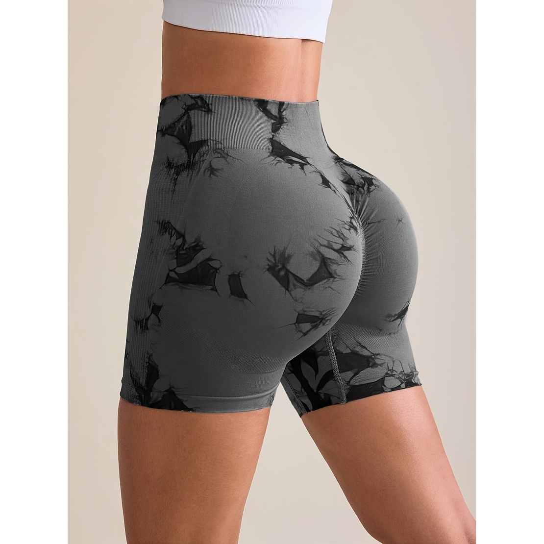 Pantaloni de Fitness/Yoga, Flippy, pentru Femei, Material Elastic, Spandex, Gri, Marime L