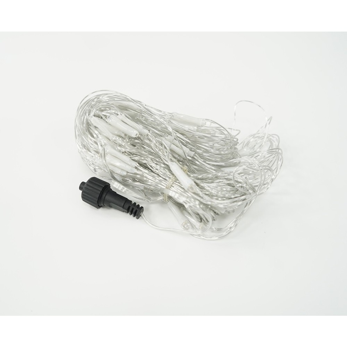 Sectiune Instalatie de Craciun Vafy, Tip Plasa, 80 LED-uri, 2 m x 1 m, 8 jocuri de lumini, Interconectabila, Fir transparent, Alb cald