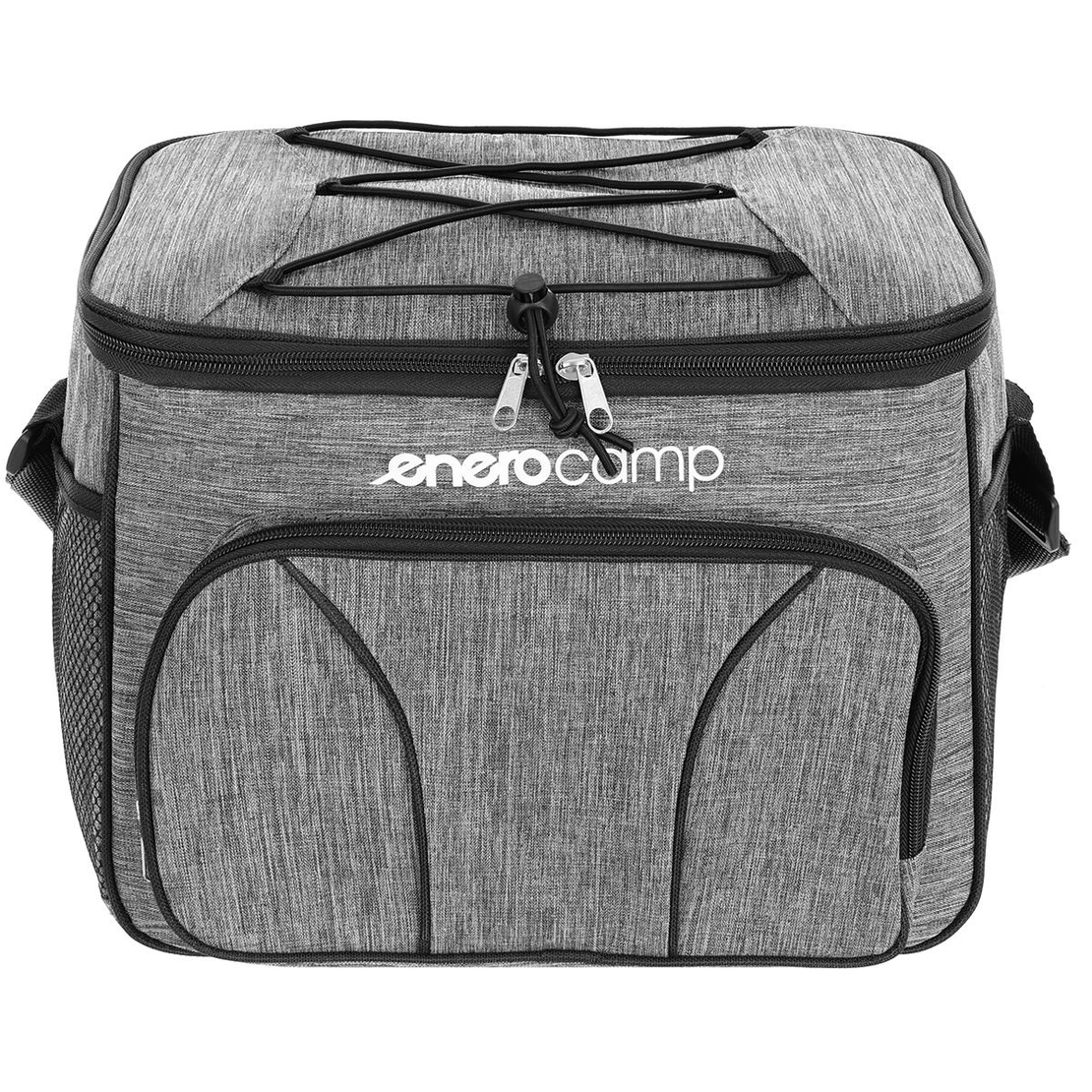 Geanta termica 18L cu buzunare laterale, strat termoizolant PEVA si curea reglabila, 33x21x26 cm, gri