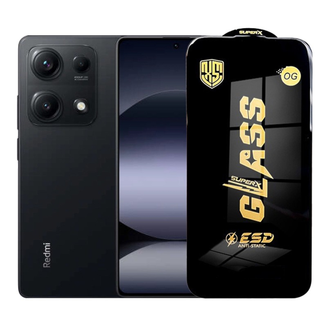 Folie de Protectie pentru Xiaomi Redmi Note 14S, Vafy, Sticla Securizata ESD, Margini Negre, Rezistenta la Zgirieturi, Antistatica, 0.35 mm, Transparenta