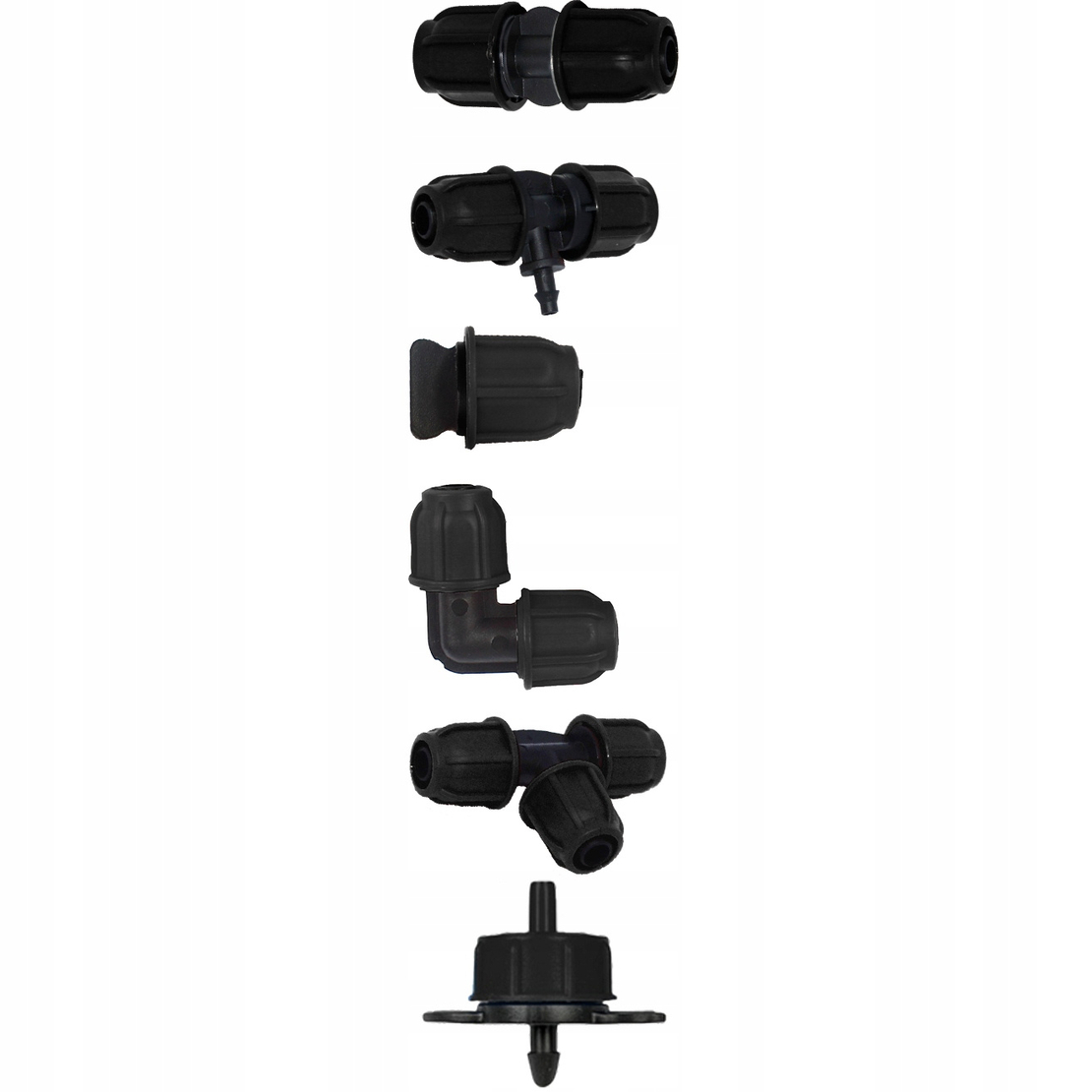 Set irigare gradina cu furtun PVC si picuratori, furtun 2 x 10 metri, 10 picuratori stick cu tub, negru