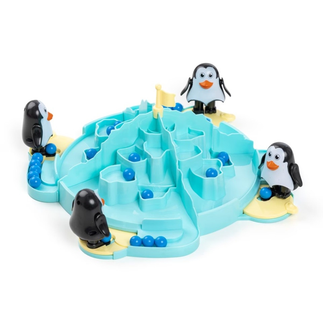 Joc Interactiv pentru Copii, Flippy, Batalia Pinguinilor, 3 ani+, Tabla de Joc, Figurine Pinguini, Mingi, Multicolor