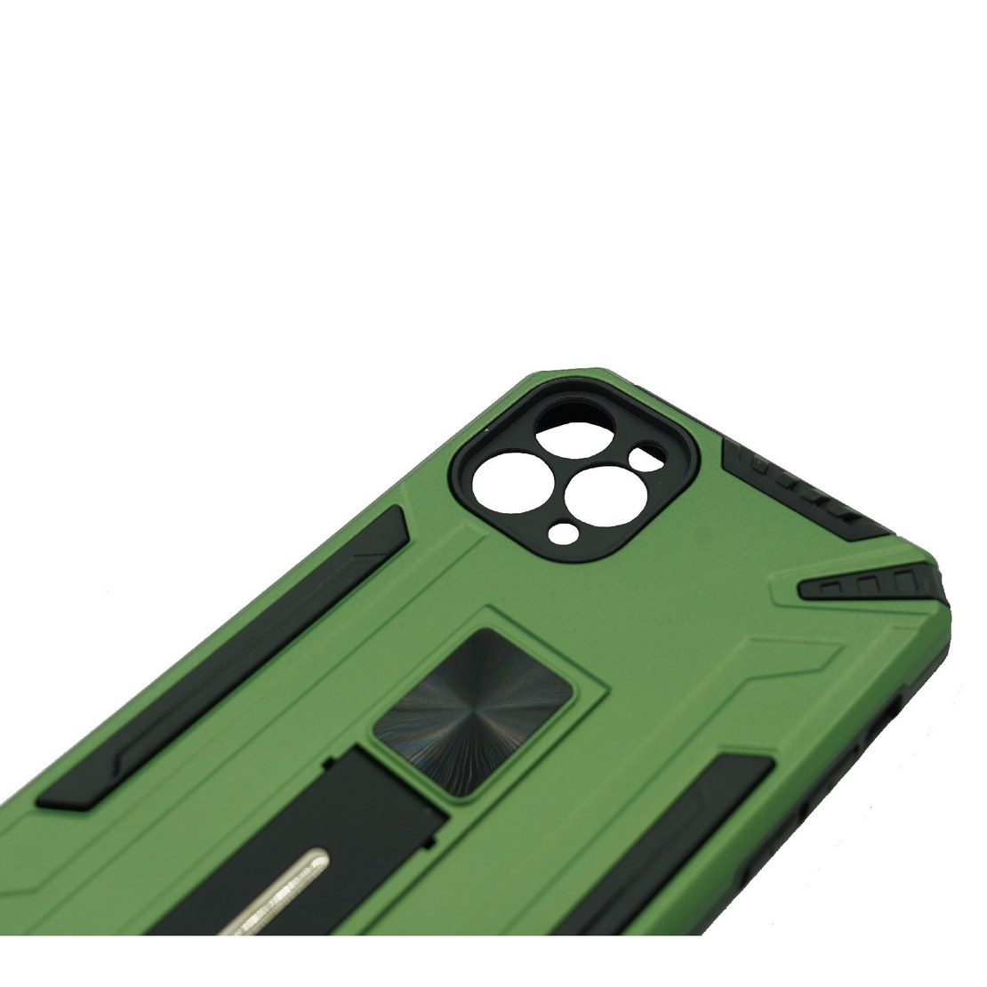 Husa de protectie Vafy pentru Apple iPhone 12 Pro Max Defender Model 4 cu suport, Verde deschis