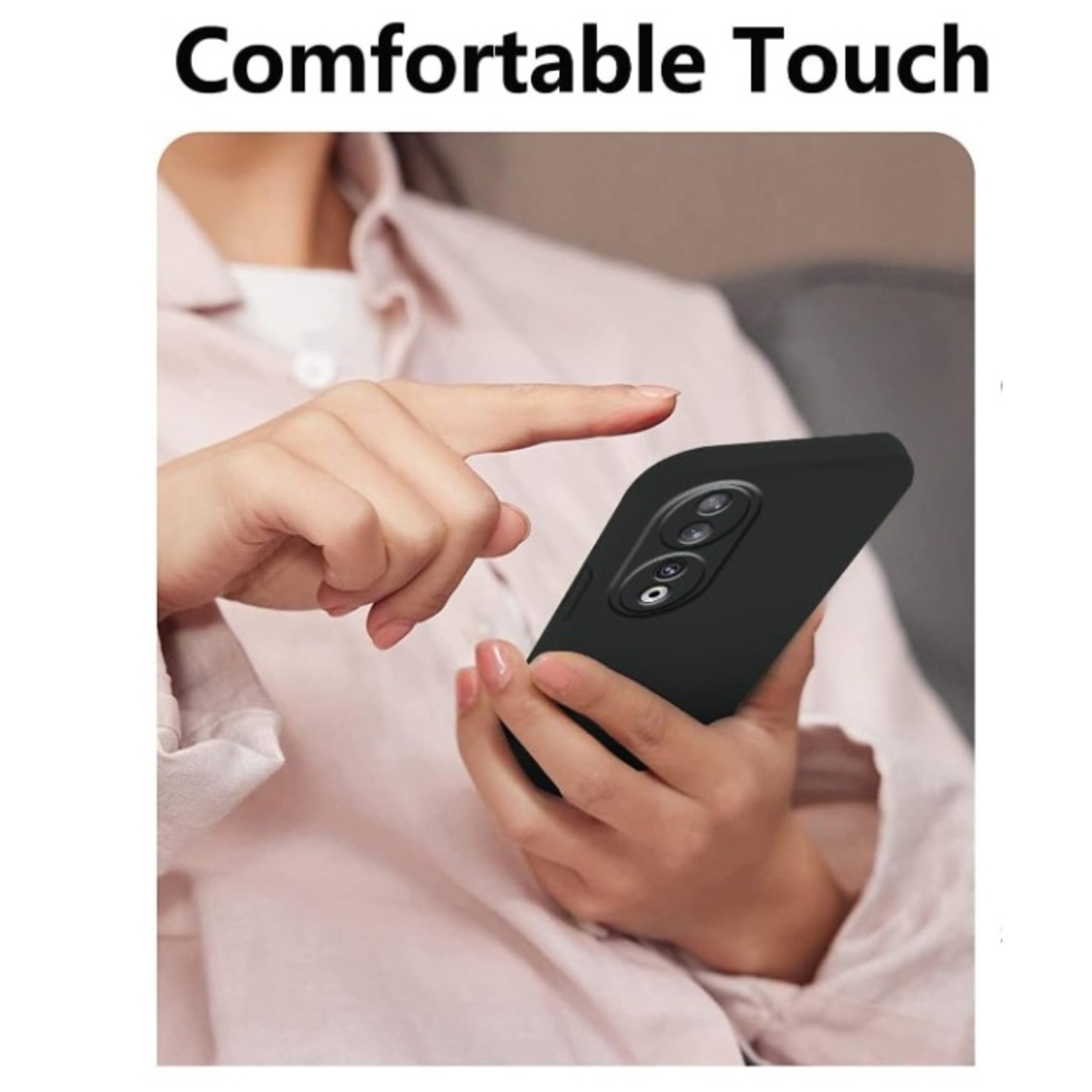 Husa Protectie, Vafy, compatibila cu Honor 70, TPU Carbon, Negru