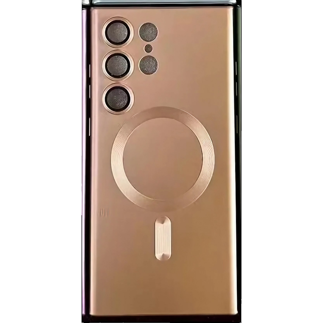 Husa de protectie Vafy, cu incarcare Wireless, Tehnologie Magsafe, pentru Samsung Galaxy S23 Ultra , Rose Gold