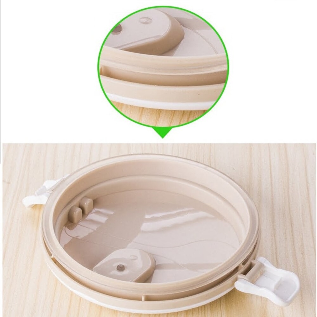 Caserola pentru alimente Flippy, lunch box, 700 ml, otel inoxidabil, maner, valva aerisire, inchidere etansa, 15 x 8.5 cm, albastru