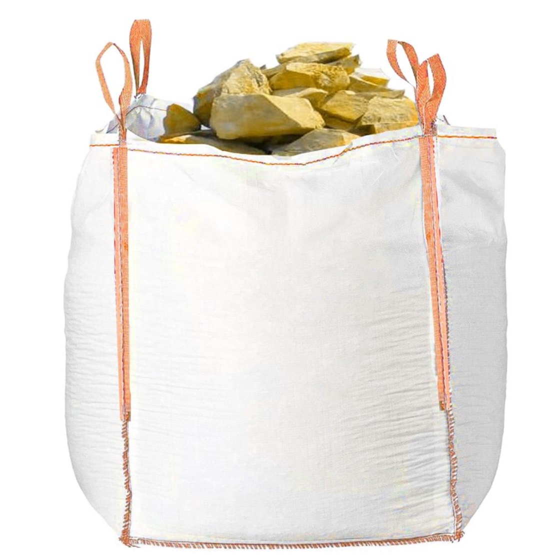 Sac gradina big bag pentru frunze si deseuri vegetale, 420 L, 500 kg, 75x75x75 cm, alb