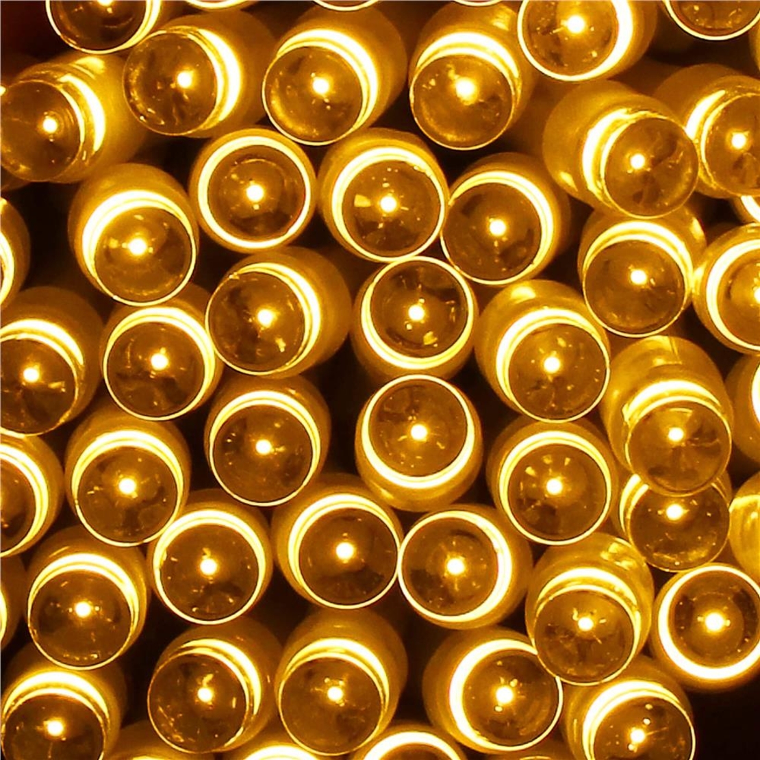 Instalatie lumini de exterior pentru gradina, 9 metri, 120 LED-uri, cu baterii, galben